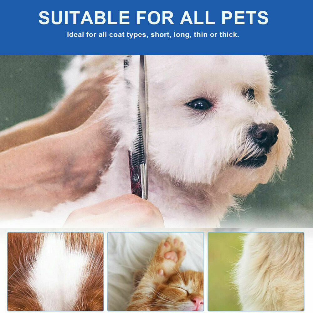 7" Professional Pet Dog Grooming Scissors Shear Hair Cutting Set Curved Tool Kit
