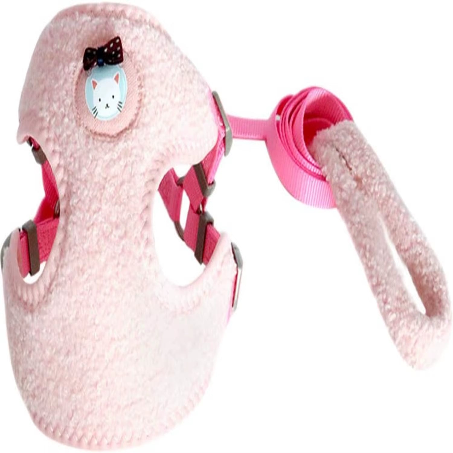 Cute Small Dog Harness with Velvet Leash - Mesh Padded Vest for Walking Small to Medium Dogs and Cats