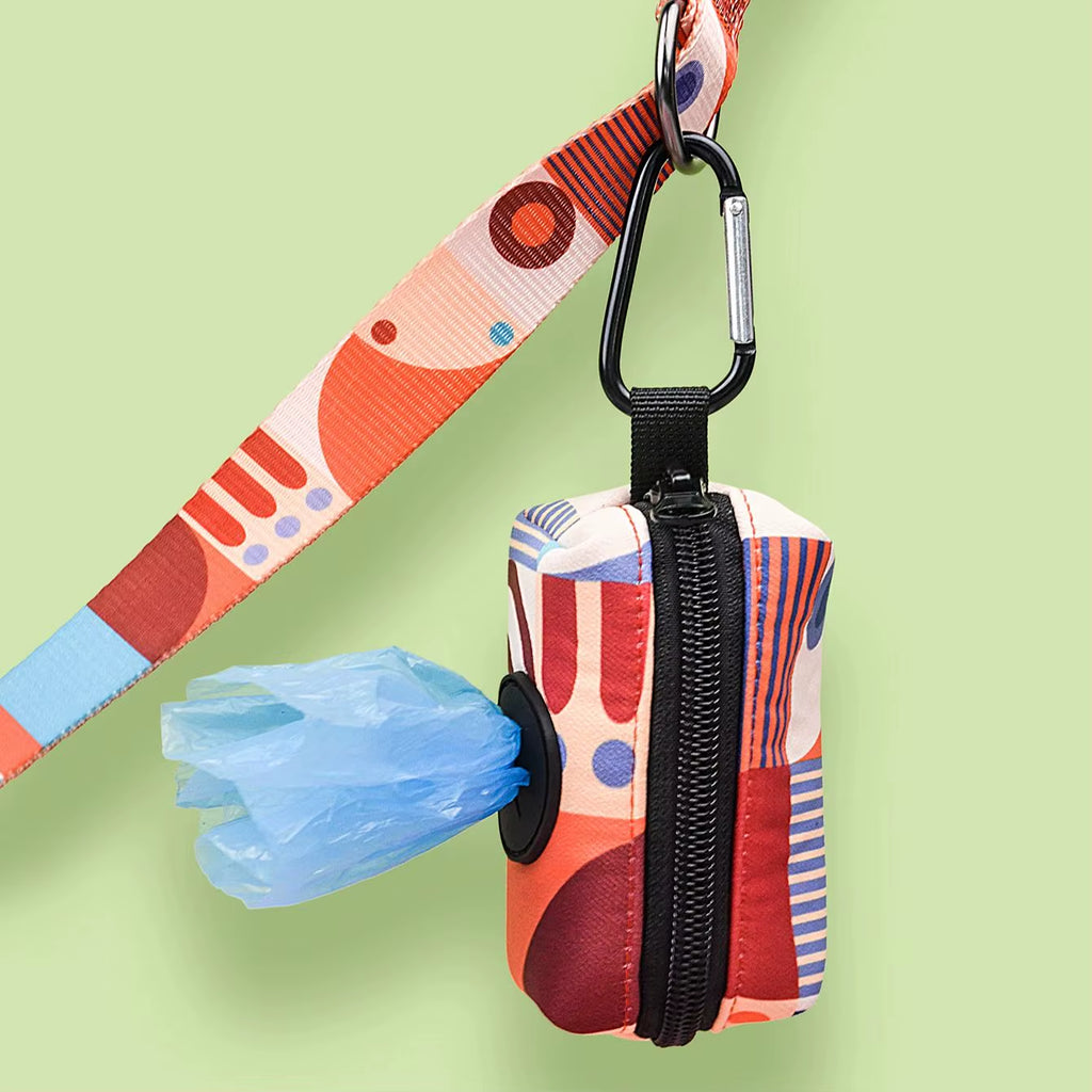Abstract Fantasy Print Pet Poop Bag Holder Dispenser without Leash and Poop Bag Can Attached Any Dog Leads