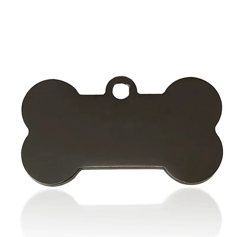 Gold Dog Collar Stainless Steel Cuban Link Chain with Bone ID Tag, Luxury Pet Necklace, Small Medium Large Dogs Usage