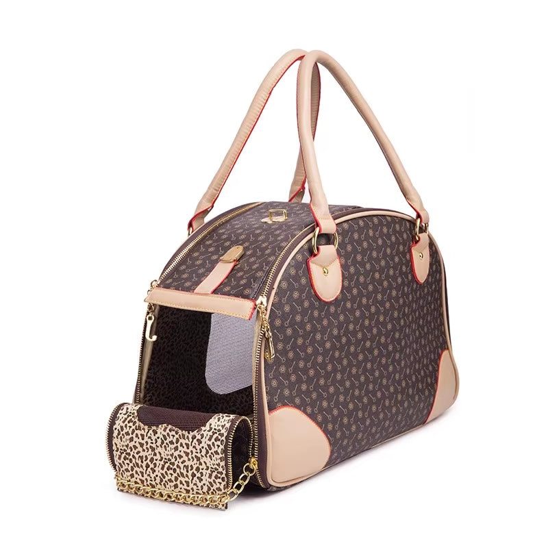 Luxury Pet Transportation Tote Bags for Small Little Dogs Carrier Outdoor Foldable Portable Carrying Chihuahua Yorkshire Handbag