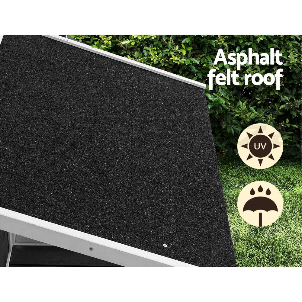 I.Pet Dog Kennel House Large Wooden Outdoor Pet Kennels Indoor Puppy Cabin Home