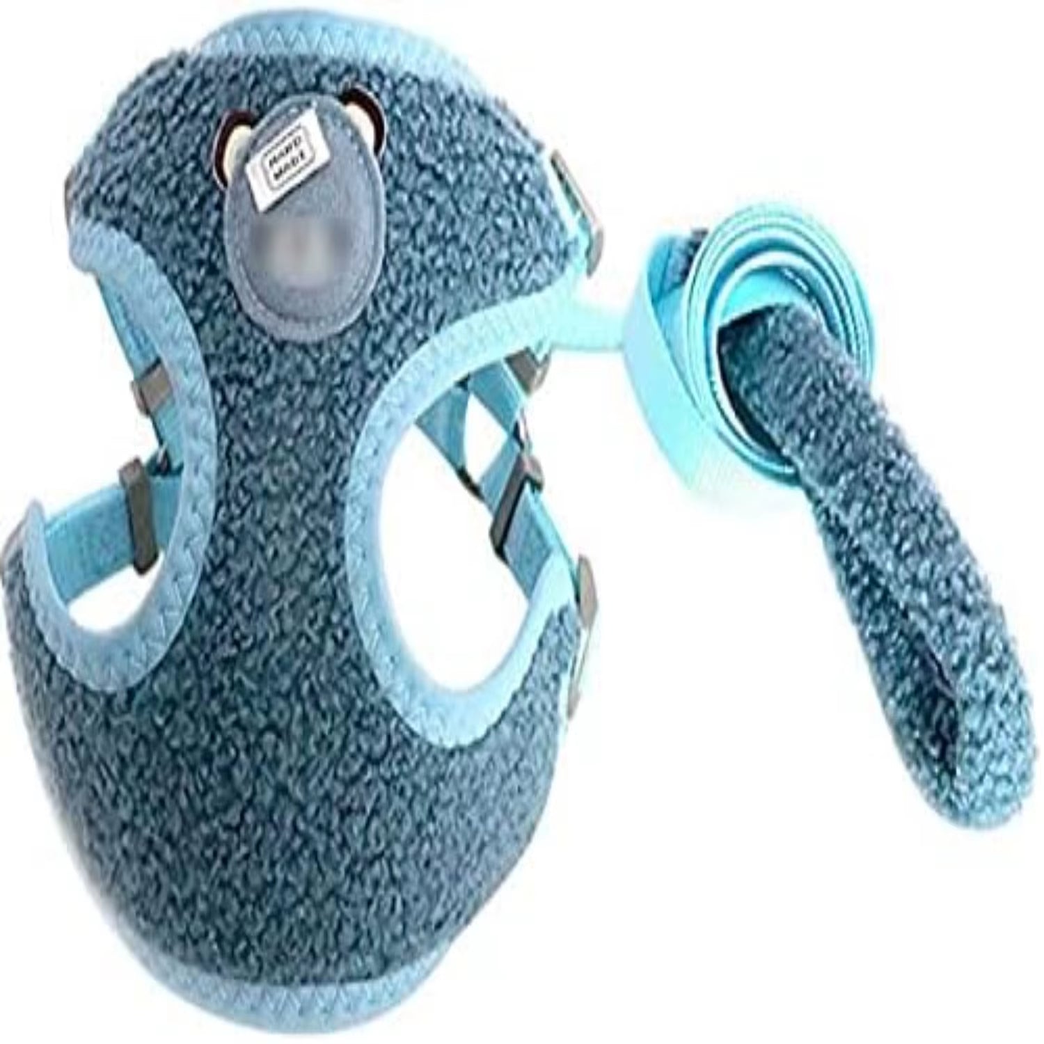 Cute Small Dog Harness with Velvet Leash - Mesh Padded Vest for Walking Small to Medium Dogs and Cats