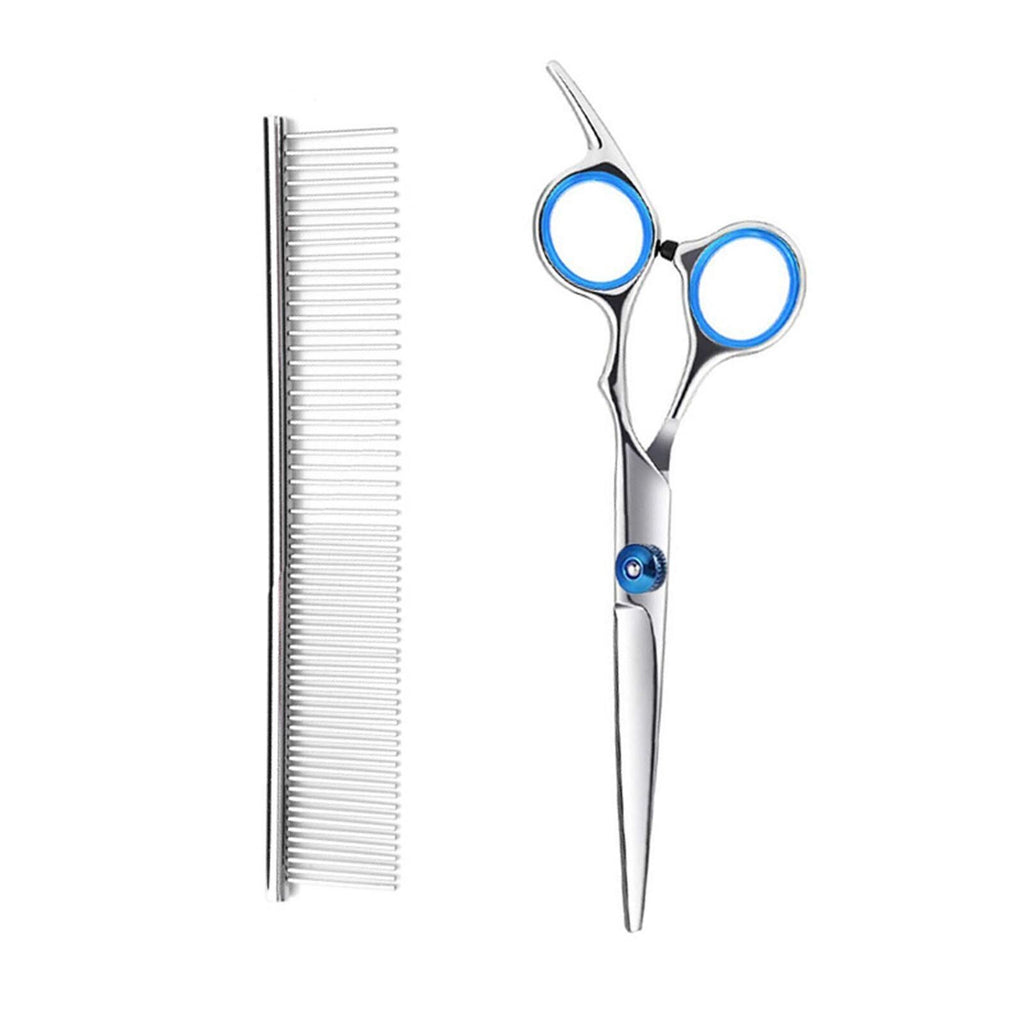 7" Professional Pet Dog Grooming Scissors Shear Hair Cutting Set Curved Tool Kit